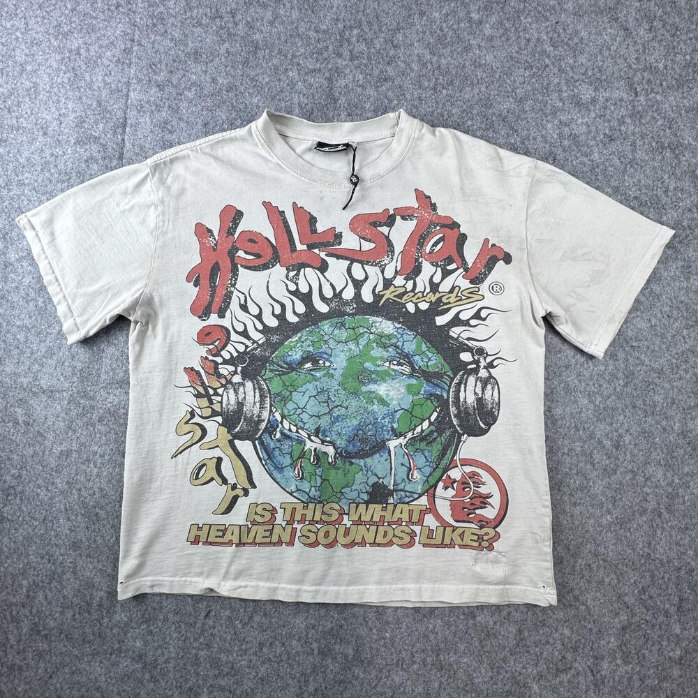 Hellstar Authentic Shirt Mens Large White Heaven Sounds Like Streetwear Tee